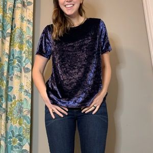 Cynthia Rowley Crushed Velvet Tee